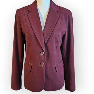 New York & Company Tailored Red Burgundy Blazer.  US Size 10.